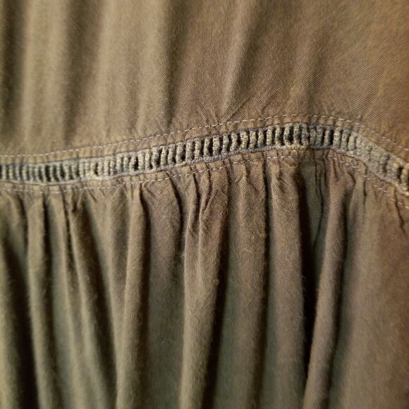 Altar'd State Top Womens Medium Green Boho Flowy Bell Sleeve Peasant Lace - Picture 5 of 10